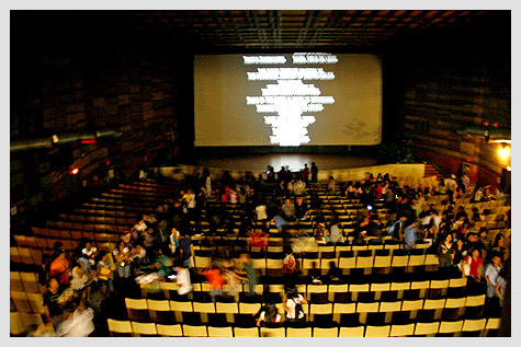 people inside the UP Film Center after a film screening