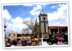 Amadeo town parish and plaza