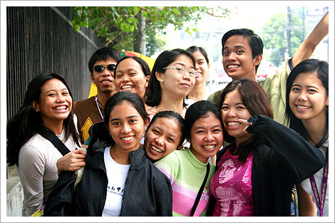 Cinemalaya 2006 at the Cultural Center of the Philippines with college friends
