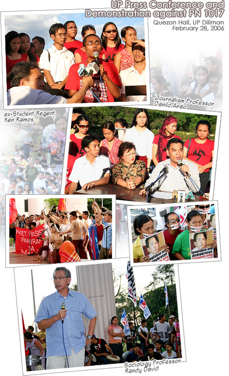 UP Press COnference, Quezon Hall, UP Diliman