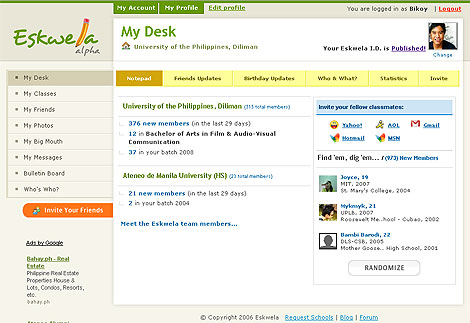 screenshot of Eskwela.com